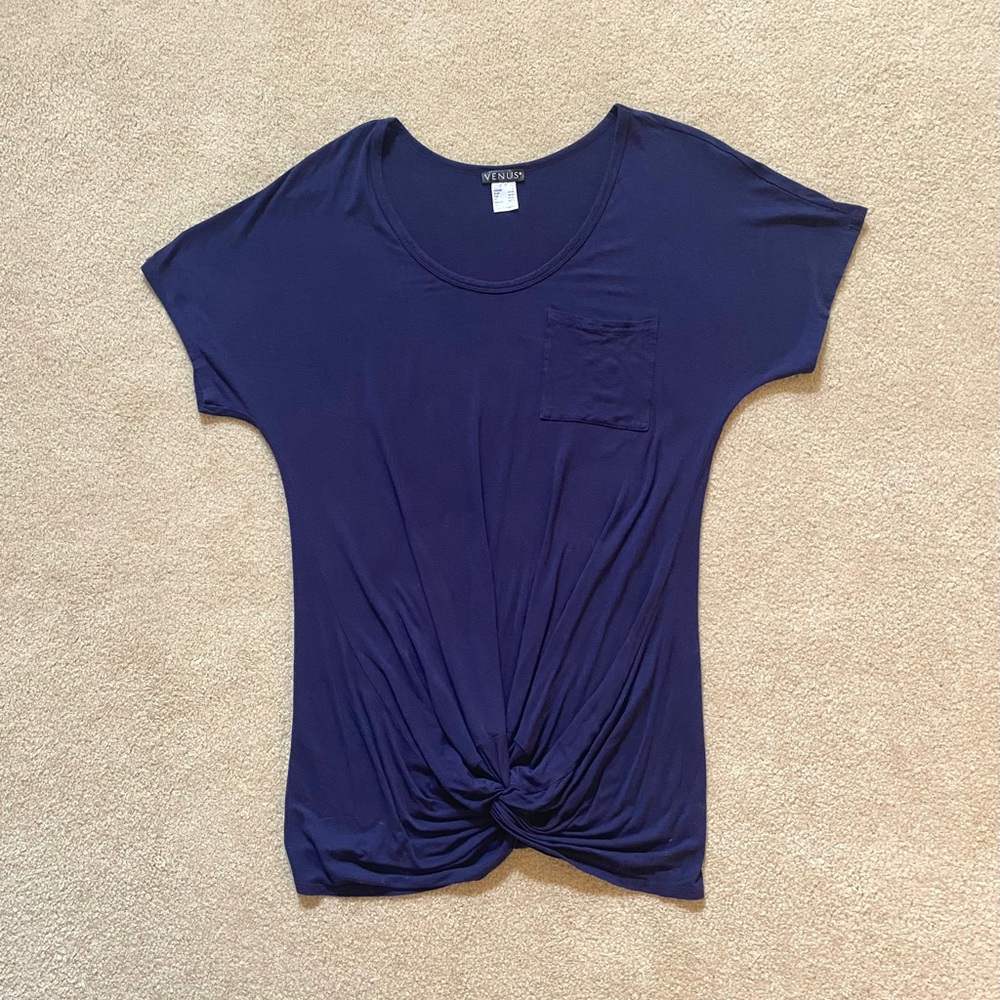 Venus Tie-front T-shirt with Pocket